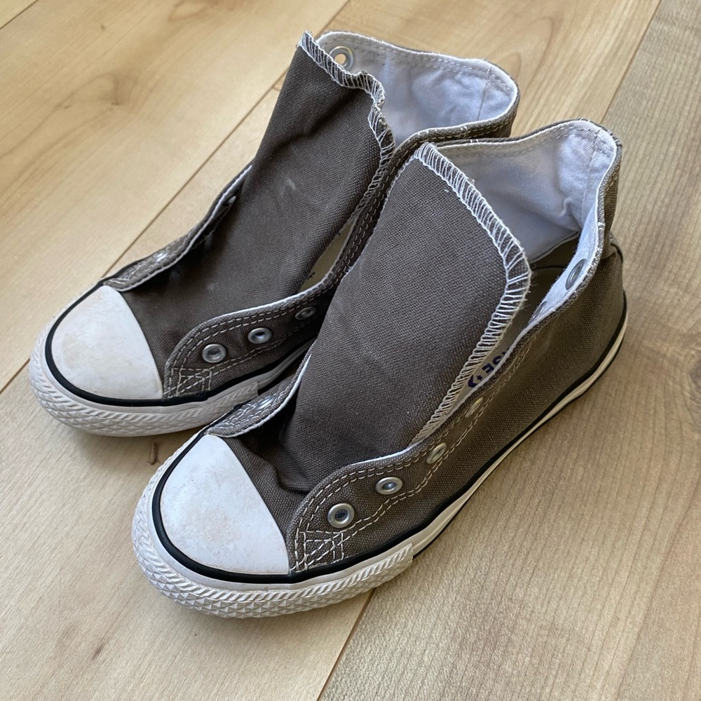 Kids Grey Canvas Sneakers